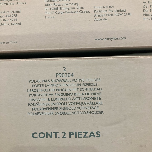 PartyLite Set of 3 Polar Penguin Pals Votive Holders - Picture 12 of 14